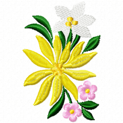 Flowers And Tree Embroidery Design 9